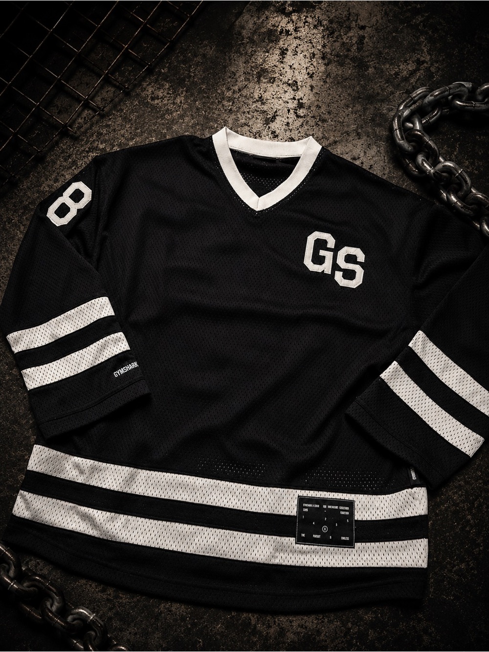 Gymshark X CBUM Hockey Jersey Black Size Medium Oversized NEW